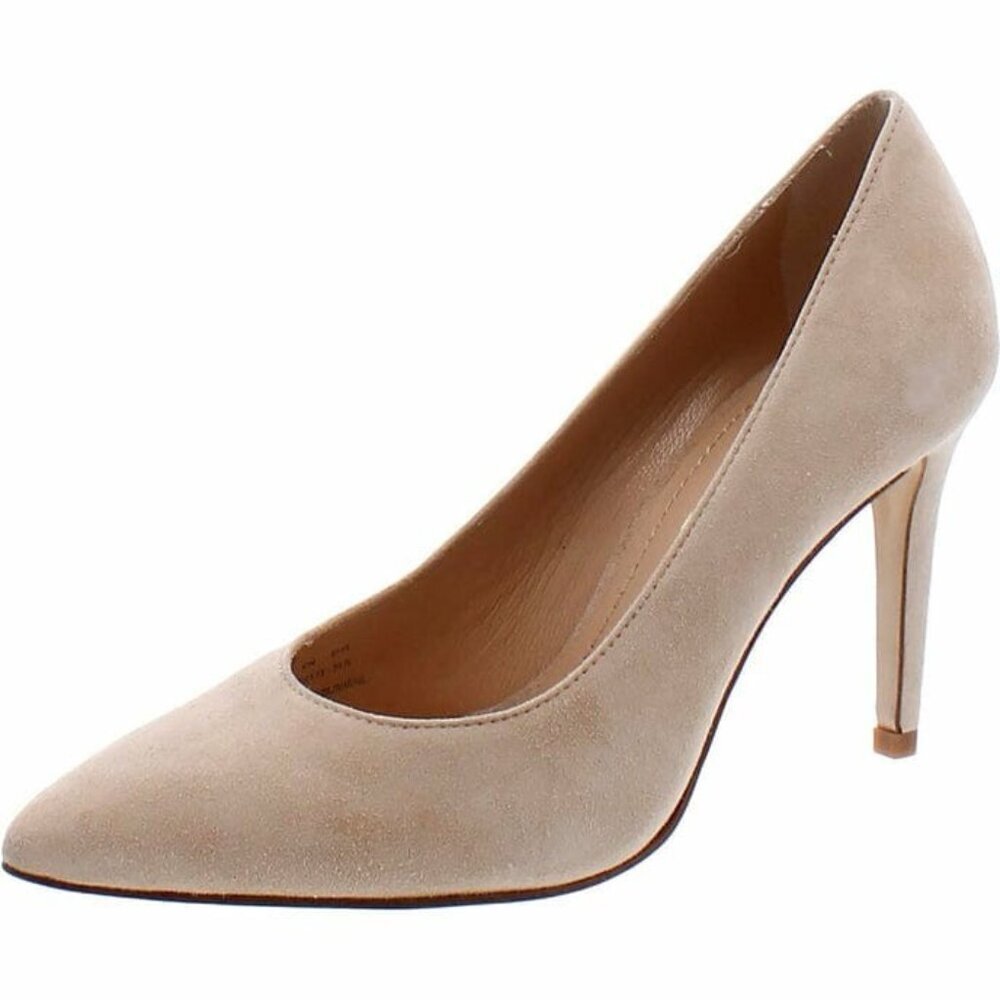 Coach Pump Stiletto Heels Women's Size 9 Skyler Suede Color Beechwood Pull-On